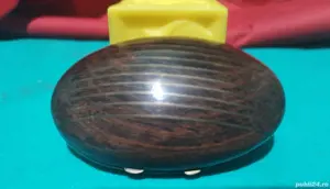 Cutie de bijuterii cu intarsii din alamă stil Paul Evans