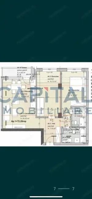 Apartament cu 3 camere, 72mpU, etaj intermediar, optional parcare subterana! - imagine 9