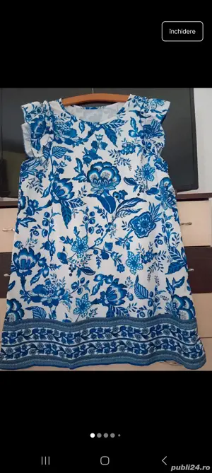 Vand Rochie midi florală albastră.. Marime 1XL - imagine 2