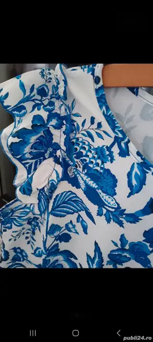 Vand Rochie midi florală albastră.. Marime 1XL - imagine 3