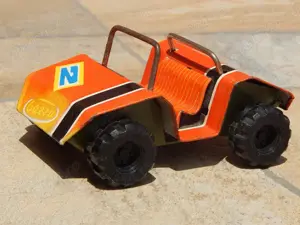 Jucarie masina buggy tabla ruseasca sovietica Leningrad veche 13 cm