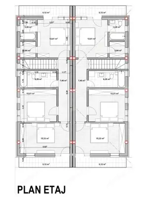 Duplex 4 camere, 120mp utili si 250mp teren, in Dezmir - imagine 6