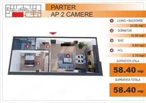 Comision 0%! Apartament 2 camere, EXCLUSIV in Blitz, zona Imparatul Traian