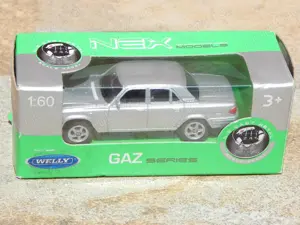Macheta GAZ Volga 31105 2004 argintie sc 1:60 cu cutie - imagine 5