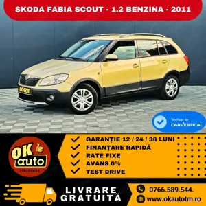 Skoda Fabia Scout - 2011 - euro 5 - 1.2 benzina (4 cilindrii) - 105 c.p. - culoare bej metalizat