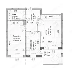 Apartament 2 camere, spatios 62 mp + balcon 8 mp, zona Tractorul  - imagine 6