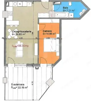 Apartament 2 camere 56,5 mp, cu gradina si parcare subterana Viva city - imagine 8 Apartament 2 camere 56,5 mp, cu gradina si parcare subterana Viva city - imagine 8