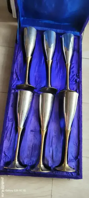 Set de pahare șampanie Argint