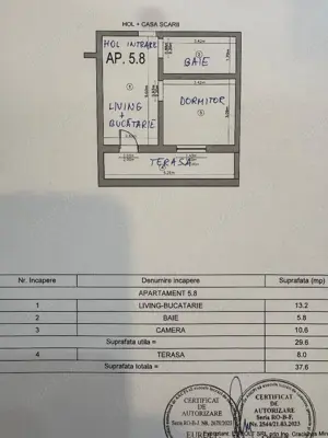 vand apartament cu o camera in bloc nou construit - imagine 6