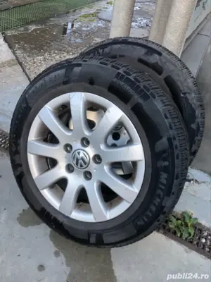 Roti Jante Aliaj Volkswagen + Anvelope Iarna Michelin Alpin 6 2023 - 195/65 R15 - imagine 8