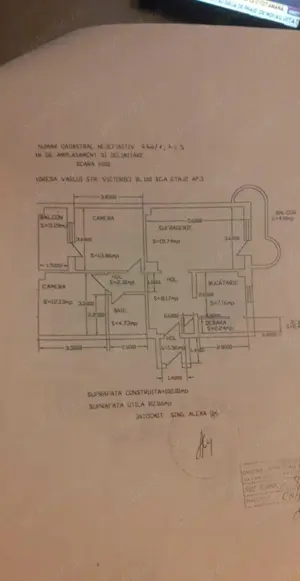 Apartament 3 camere decomandat