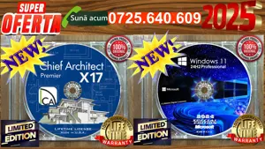 Chief Architect Premier X17- Lifetime license Windows 11 PRO - 3 PC Licente Permanente