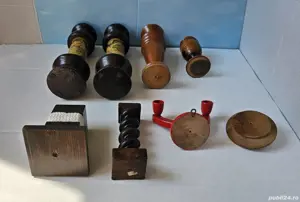 Lot suporturi din lemn pentru lumânări - imagine 3