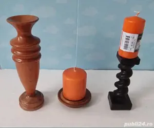 Lot suporturi din lemn pentru lumânări - imagine 4