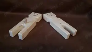 Statuete lemn stilizate, pereche - handmade, prelucrare excelenta - imagine 3