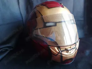 Casca Motocicleta Iron Man Vopsita'n SUA & 2 vizoare Kawasaki Suzuki Honda Yamaha KTM Ducati Aprilia - imagine 2