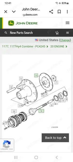 Cuplaj motor combina John Deere original - imagine 4
