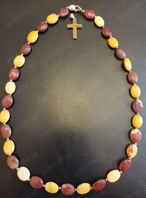 Vând colier agate cu argint