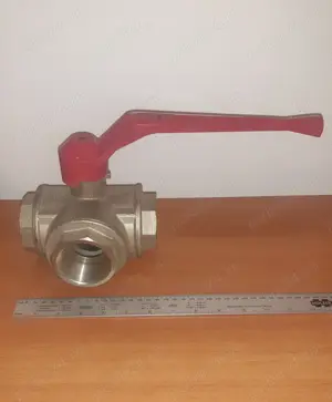 Robinet cu bila 3 cai T  2"  , Teu 3", Racord drep 3"