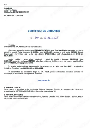 Vand 10436 mp teren industrial cu PUZ hala productie nepoluanta zona aeroport - imagine 6