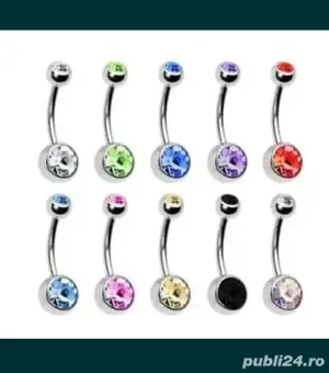 Aplic piercinguri cercei nas buric dermale - imagine 3