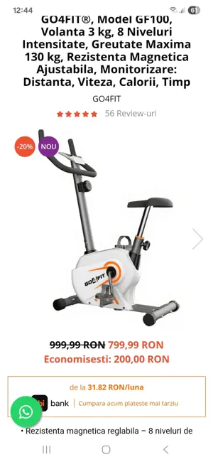 Bicicleta noua Go 4 Fitness