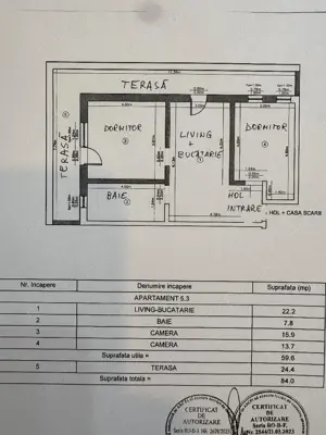 vand apartament cu 3 camere, finisat, in bloc nou - imagine 6