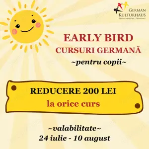 Early bird reducere la cursurile de germana pentru copii