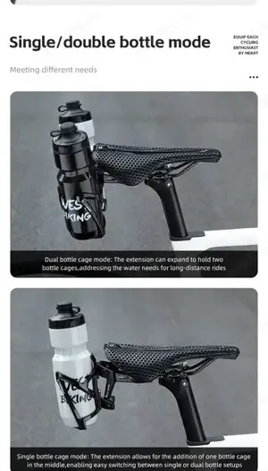 Dublu adaptor suport bidon sticlă apa sa bicicleta cursiera mtb