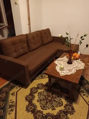 Vand coltar extensibil stofa,culoare maro - imagine 2