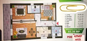 Apartament 3 camere, 2 bai, Bragadiru strada Diamantului 192-194