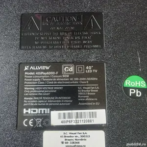 Dezmembrez smart tv Allview 40iplay6000f 