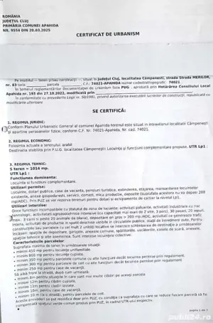 Vând TEREN INTRAVILAN în CÂMPENEȘTI (cu certificat de urbanism de informare) - imagine 9