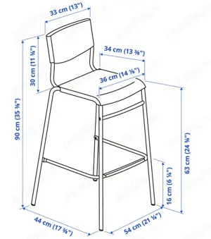 SANDSBERG scaun bar Ikea - imagine 6
