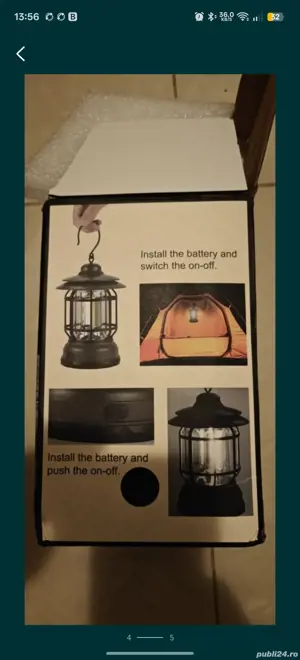 Lampa Camping cu LED-uri 3 baterii AA - imagine 5