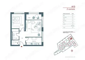 Apartament 2 camere 53 mp suprafata utila, decomandat, str Stuparilor nr. 6, Timisoara - imagine 2
