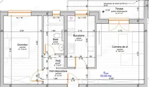Langa ESO. Etaj 1. Decomandat. Bucatarie inchisa. - imagine 3