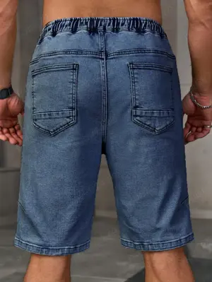 Pantaloni scurți din denim , de vară, casual-L  - imagine 4