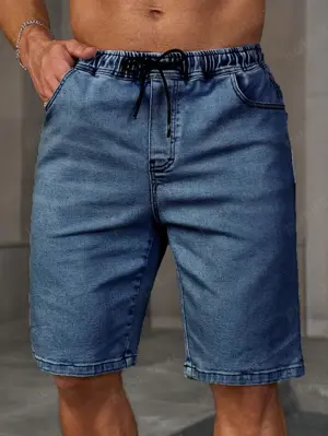 Pantaloni scurți din denim , de vară, casual-L  - imagine 8