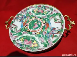 Farfurie decorativa cu suport din alamă 