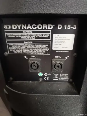 Boxe Dynacord model D 15-3 - imagine 2