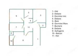 3camere, dec Pta Centrala, etaj 1 - imagine 3