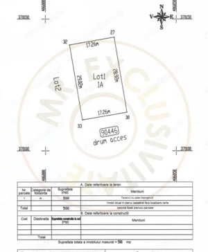 Teren 500 mp intravilan Smeura Stoenari - 4 loturi - imagine 3