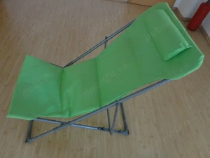 Sezlong pliabil nou, reglabil pe trei trepte