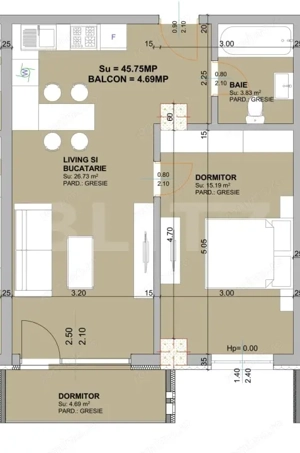 Apartament cu 2 camere, bloc nou, RATE, zona Centrală - imagine 3