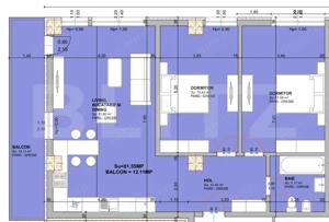 Apartament cu 2 camere, bloc nou, RATE, zona Centrală - imagine 8