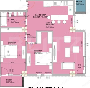 Apartament cu 2 camere, bloc nou, RATE, zona Centrală - imagine 5