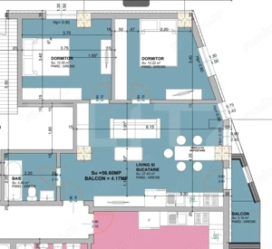 Apartament cu 2 camere, bloc nou, RATE, zona Centrală - imagine 4