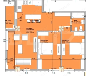 Apartament cu 2 camere, bloc nou, RATE, zona Centrală - imagine 6