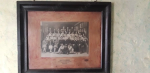 Tablou interbelic cu Societatea Muzicala Sfintii Voivozi Telega 1923